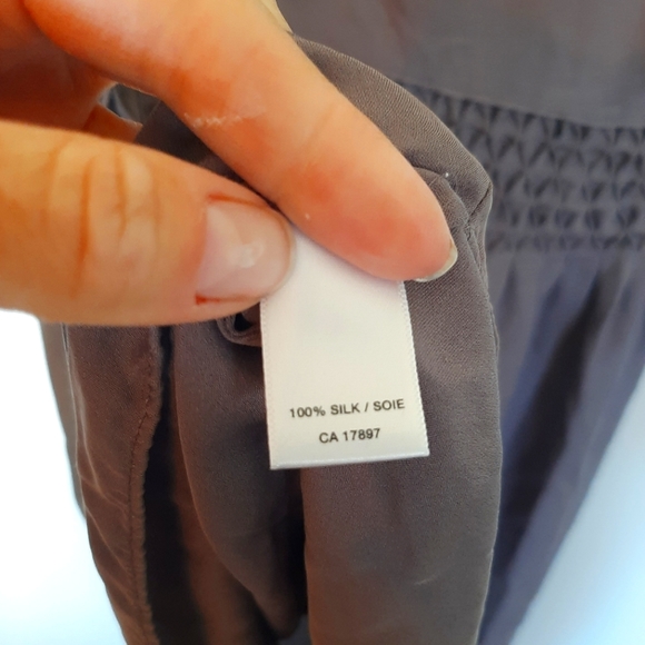 Banana Republic plum colored 100% silk dress sz 2 - Picture 5 of 5